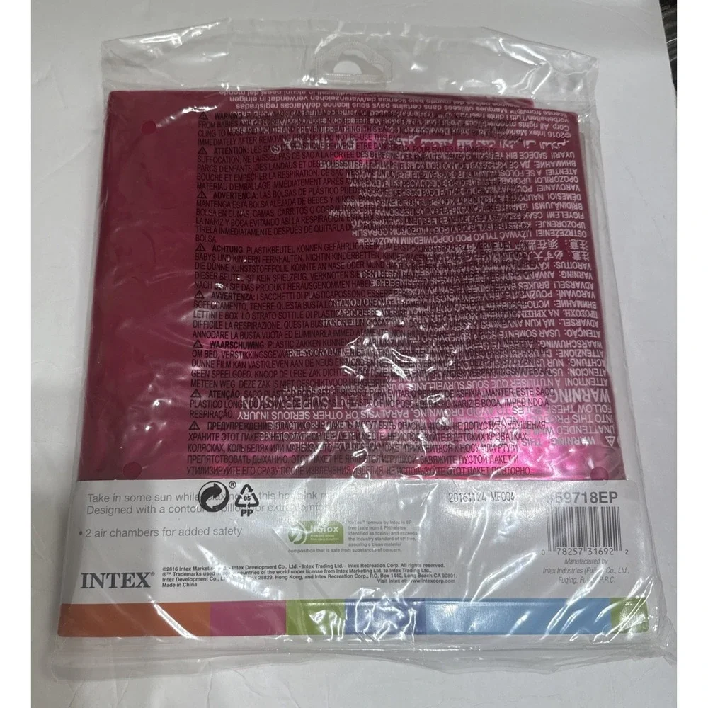 Intex Mat Pool Inflatable Float‎ Pink Transparent 72